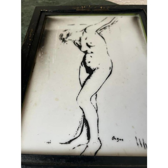 Nude Framed Drawing- Signed - Picture 5 of 6